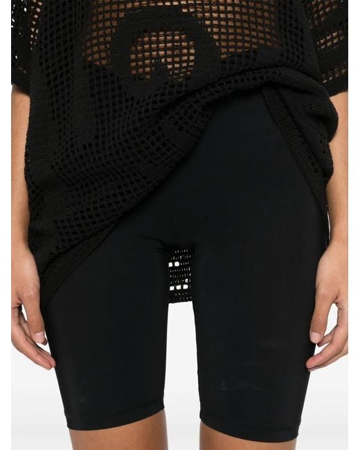 Nanushka Black Biker Shorts