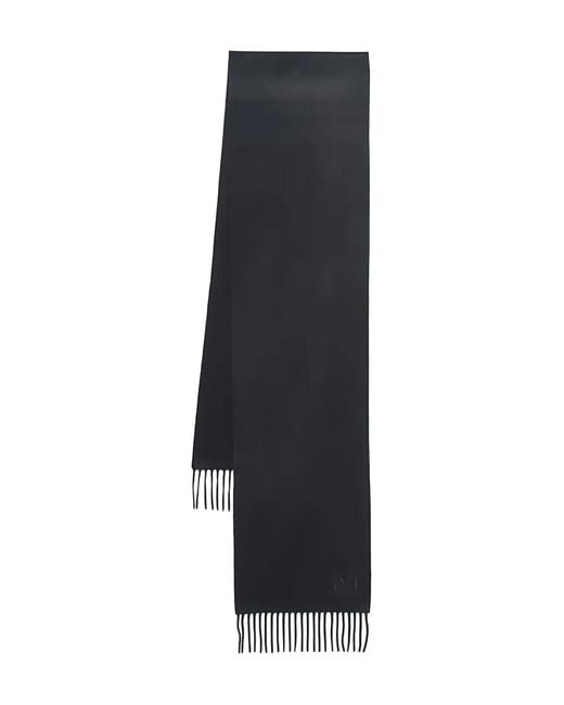 Max Mara Black Fringed Scarf