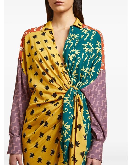 Donde Esteban Yellow Estrellitas Midikleid