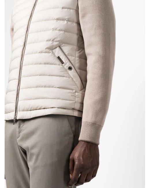Moorer Natural Padded Bomber Jacket for men