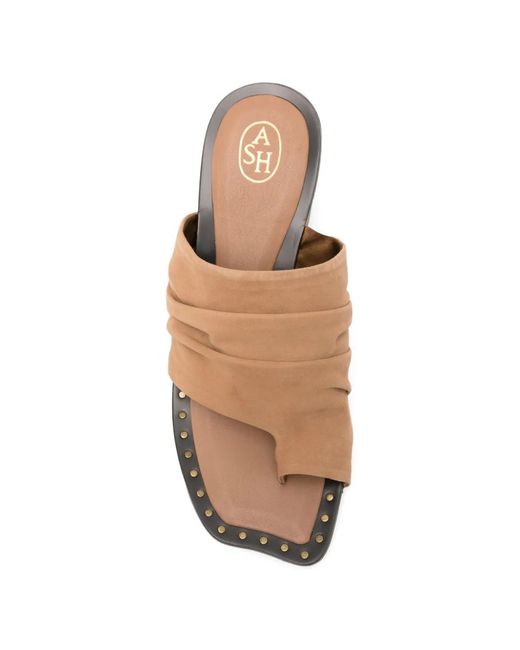 Ash Multicolor Corine Ruched Toe-Strap Sandals
