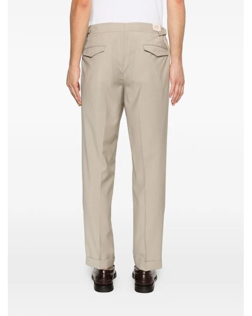 Briglia 1949 Natural Pantalon À Revers Et Détails Plissés for men