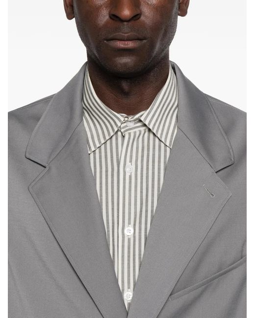 Etudes Studio Gray Suit Single-Breasted Notched-Lapels Coat for men