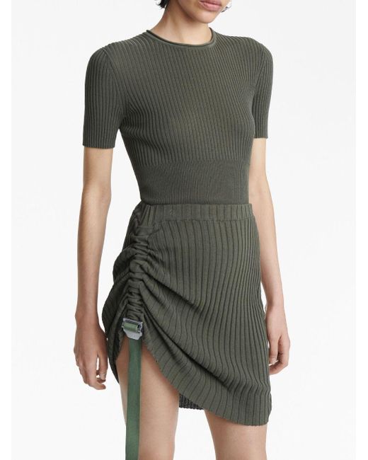 Dion Lee Green Gathered Utility Skirt