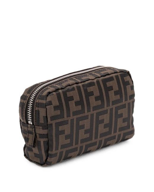 Fendi Gray Trousse De Toilette À Logo Ff Format Micro for men