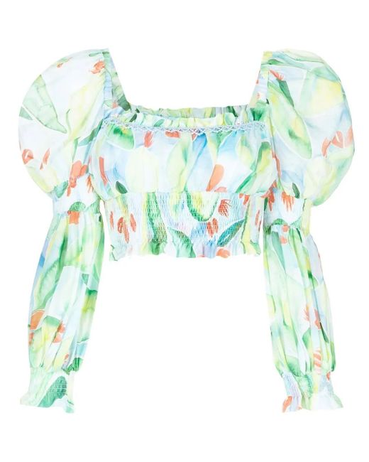 Blouse Brisa Crop Charo Ruiz en coloris Green