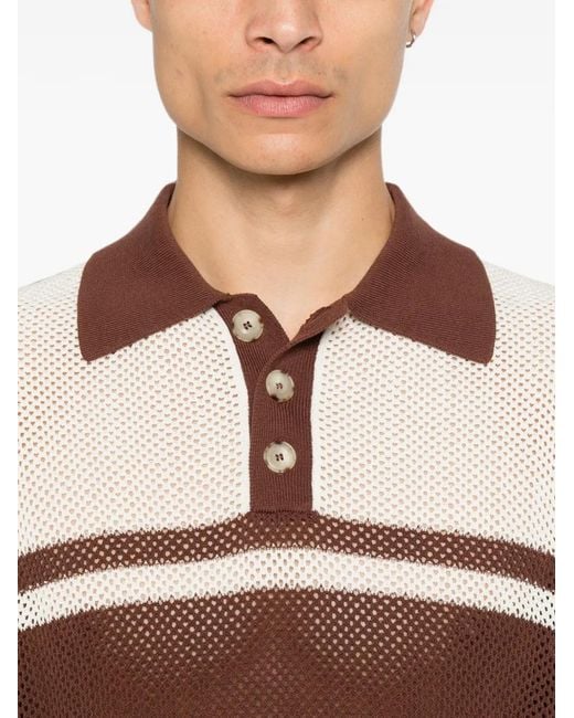 Polo A Righe di Commas in White da Uomo