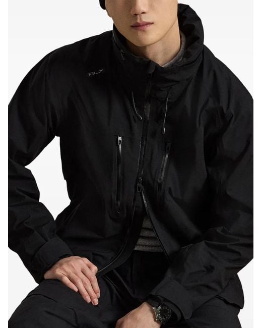 Ralph Lauren Black Zip-Up Hooded Jacket for men