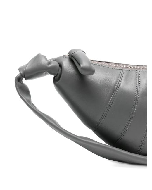 Lemaire Gray Croissant Schultertasche Mit Knoten
