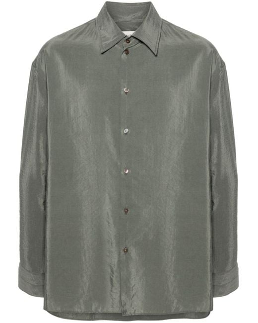 Camisa Twisted con botones Lemaire de hombre de color Gray