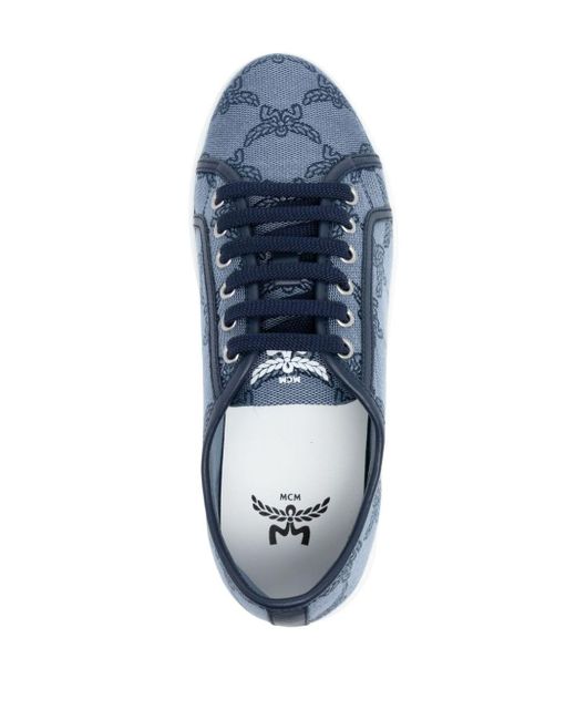 MCM Skyward Sneakers Met Plateauzool in het Blue