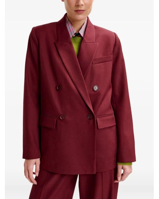Essentiel Antwerp Blazer Met Dubbele Rij Knopen in het Red