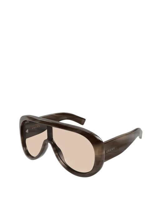 Gucci Black Oversized Pilot Sunglasses