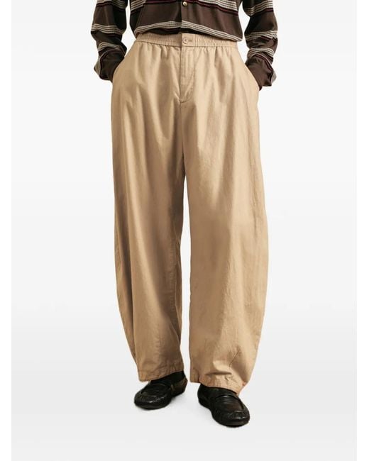 CROQUIS Natural Relaxed-Fit Curved-Leg Trousers for men
