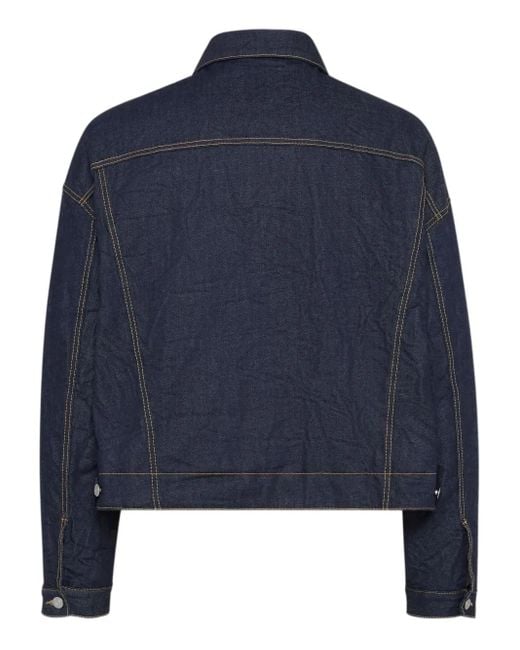 DSquared² Blue Logo-Embroidered Denim Jacket for men