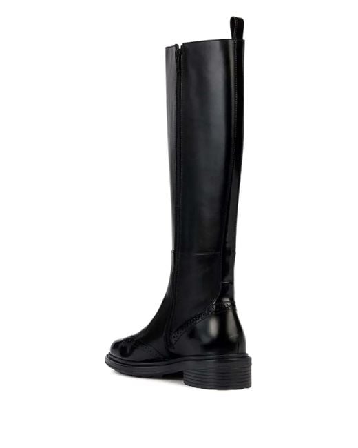 Geox Black Knee-High Boots