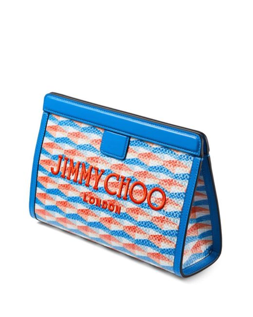Jimmy Choo Blue Avenue Clutch Bag