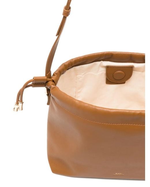 A.P.C. Natural Ninon Drawstring Shoulder Bag