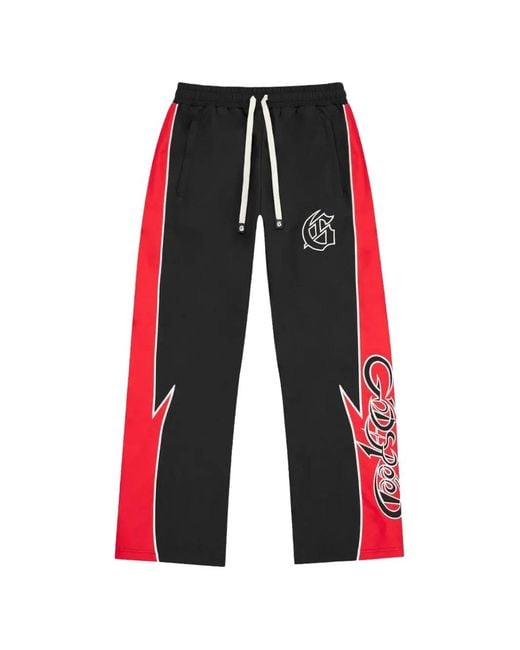 Godspeed Red Gt Panelled Drawstring-Detail Track Pants for men