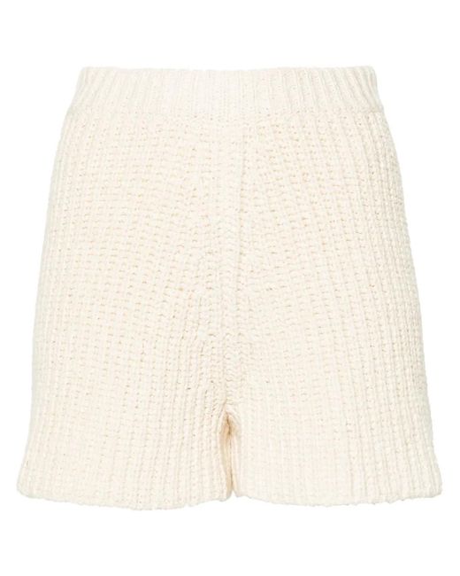Alanui Natural Lush Nature Knitted Shorts