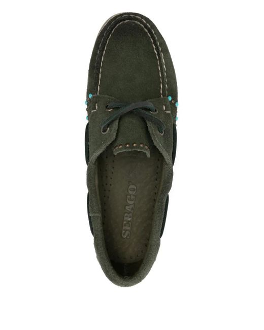 Sebago Green Suede Loafers