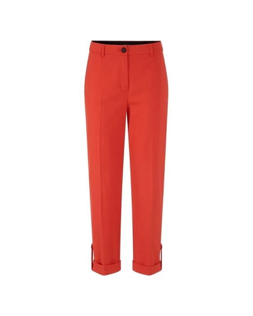 Marc Cain Red Fordon Cuffed Trousers
