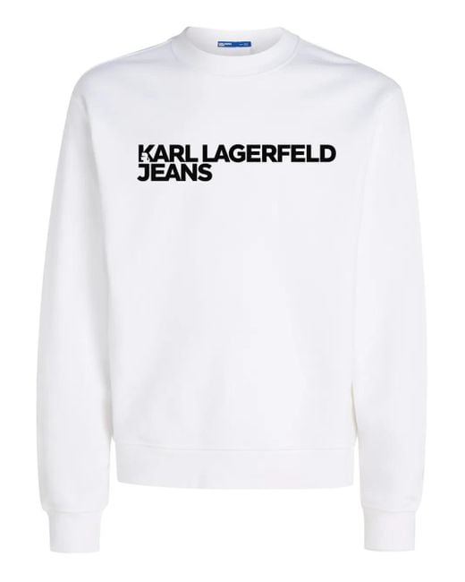 Karl Lagerfeld Sweater Met Logoprint in het White voor heren