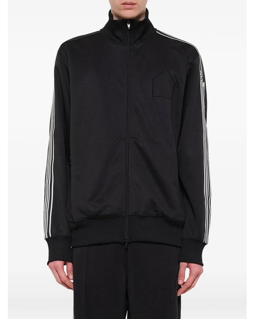 Dover Street Market Black Logo-Embroidered Stripe-Detail Sweatshirt for men
