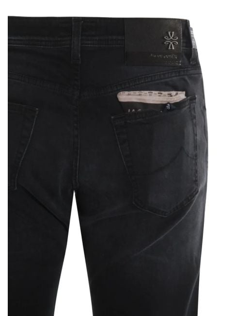 Jacob Cohen Blue Pocket-Detail Belt-Loops Jeans for men