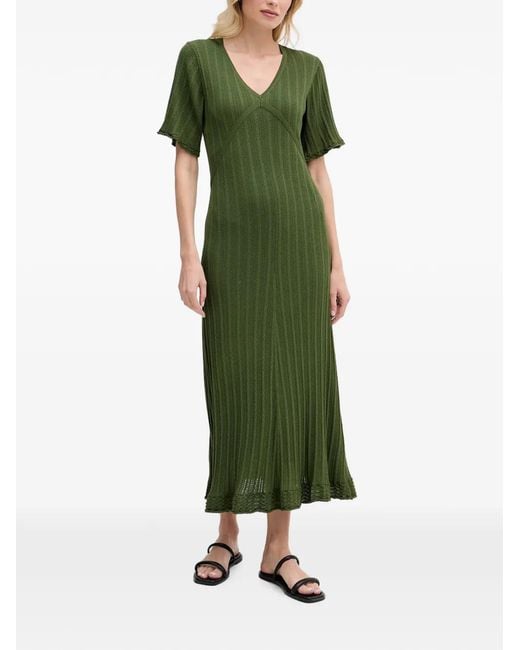 INTROPIA Green Anne Midi Dress