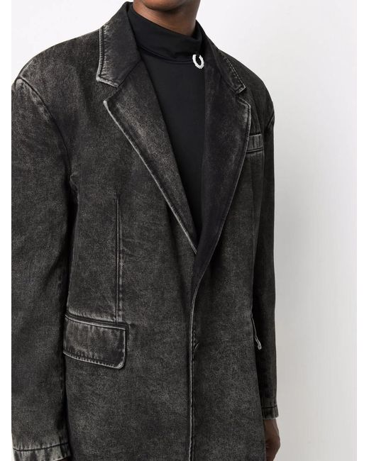 DIESEL Black D-Blaz Single-Breasted Denim Blazer for men