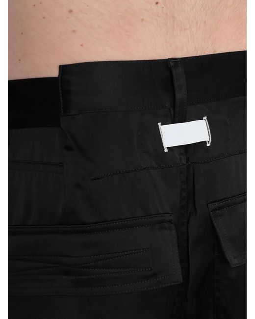 B1ARCHIVE Black Short Cargo À Détails De Zips for men