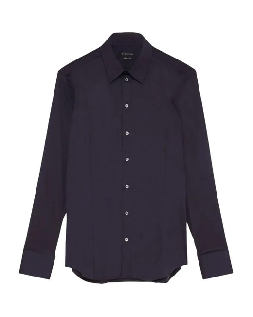 Patrizia Pepe Blue Button-Cuff Shirt for men