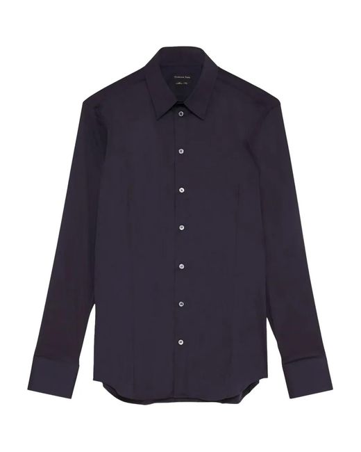 Patrizia Pepe Blue Button-Cuff Shirt for men
