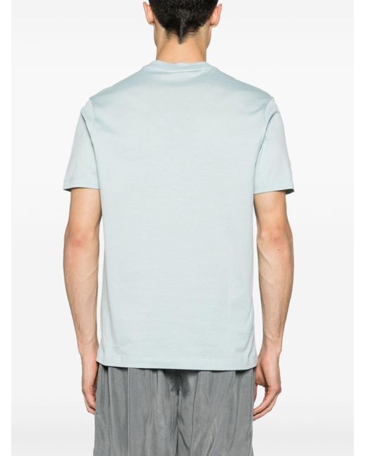 T-shirt en coton à logo imprimé Paul & Shark pour homme en coloris Blue