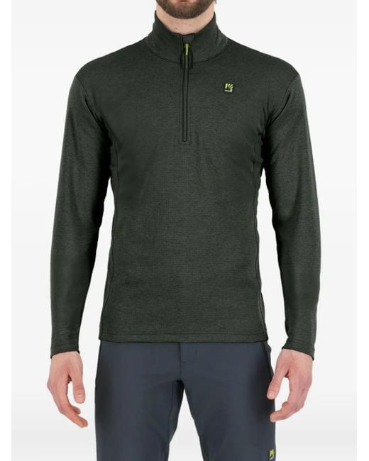Karpos Green Half-Zip Long-Sleeve Sweater for men