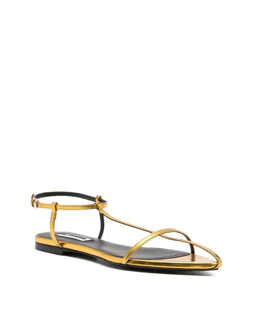 Jil Sander Metallic Cage Sandals