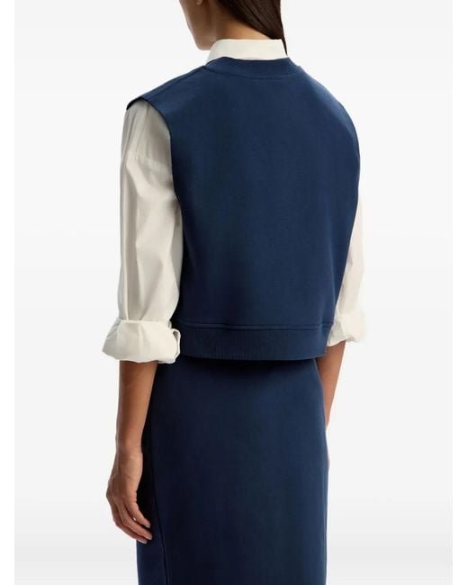 12 STOREEZ Blue V-Neck Top