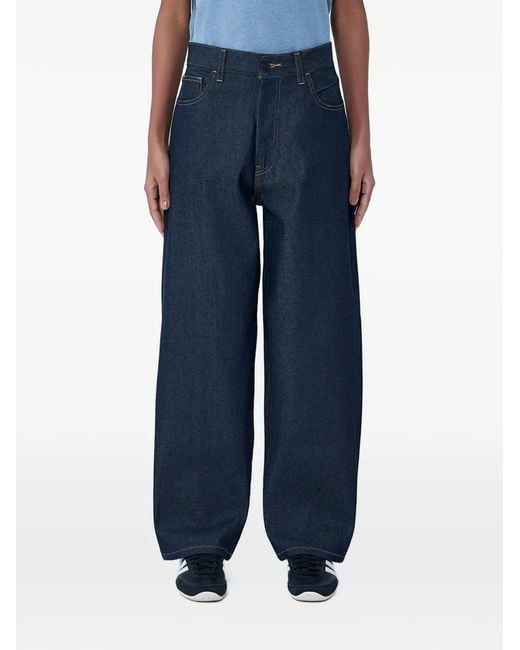 Carhartt Blue W' Brandon Five-Pocket Wide-Leg Trousers