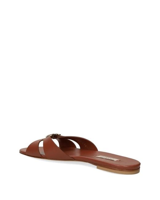 Casadei Brown Leather Sandals