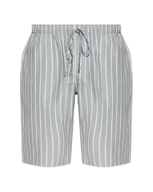 Hanro Gray Striped Pyjama Shorts for men