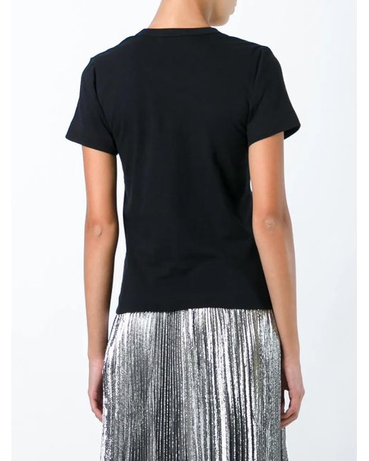 COMME DES GARÇONS PLAY Black Upside Down Logo Print T-shirt