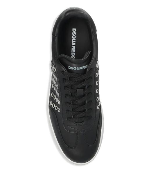 メンズ DSquared² レザースニーカー Black