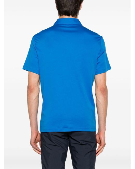 Michael Kors Blue Logo-embroidered Jersey Polo Shirt for men