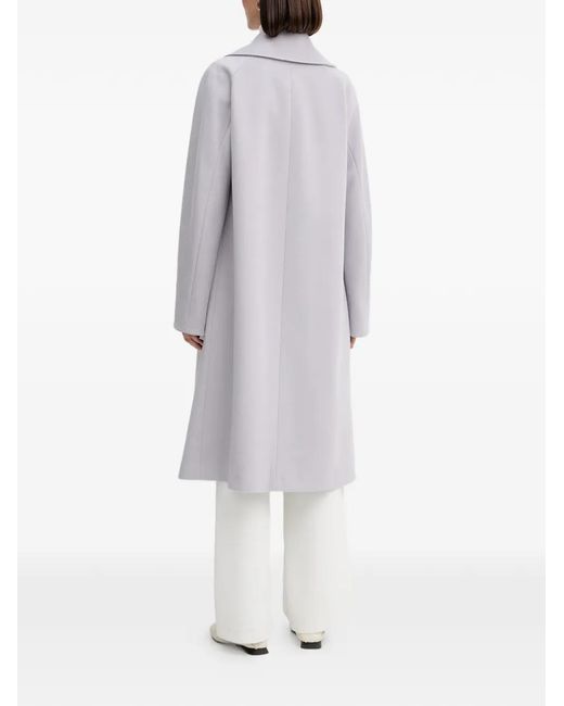 Forte_forte White Double-Breasted Coat
