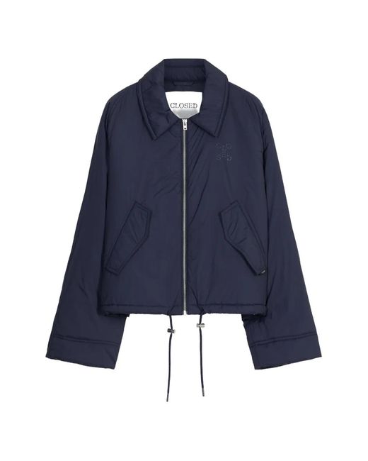 Closed Blue Chest-Logo Jacket