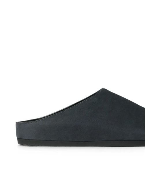 Studio Nicholson Black Wearing Leather Clogs for men