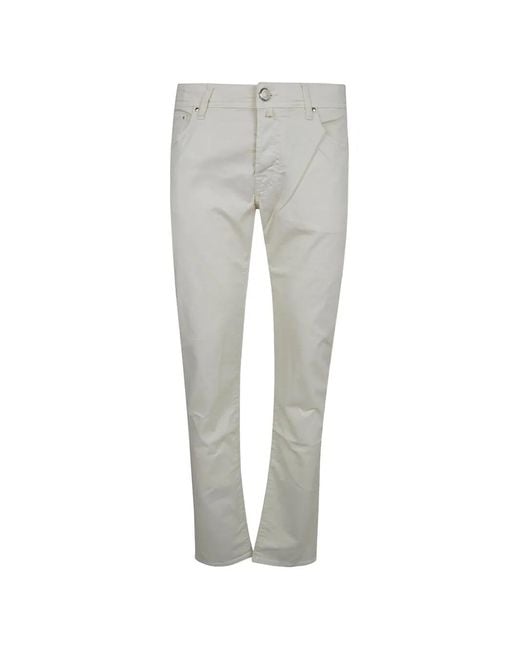 Jacob Cohen Gray Nick Slim Diagonal Str. Slim-Fit Jeans for men