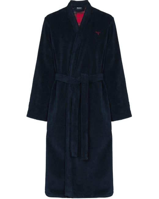 Barbour Chest Logo Dressing Gown in Blue for Men | Lyst