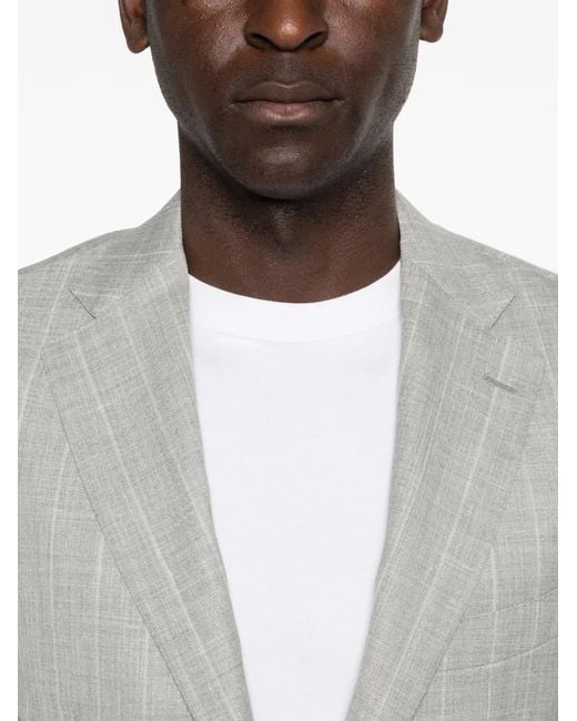 Canali Gray Striped Suit for men